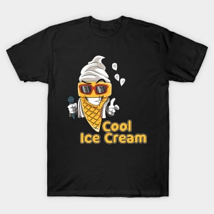 Ice Cream Cool Summer Vacation Glasses T-Shirt